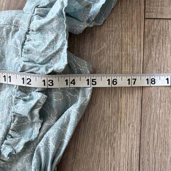 Universal Thread Floral Tiered Blue Midi Dress Womens Medium Boho Cottagecore - Picture 8 of 15